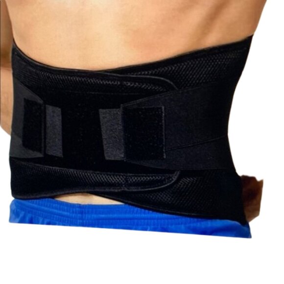 NeoTech Care Adjustable Compression Back Brace Lumbar Support Belt, Black, - Picture 4 of 6